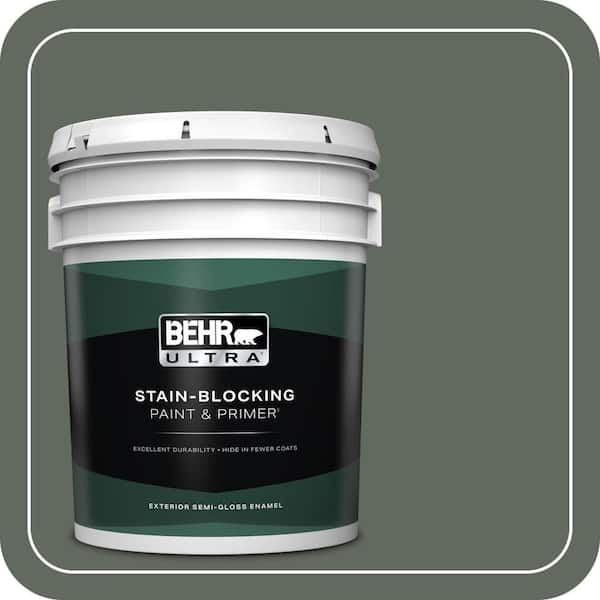 BEHR ULTRA 5 gal. #N410-6 Pinecone Hill Semi-Gloss Enamel Exterior Paint & Primer