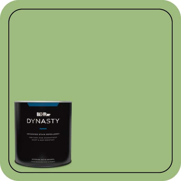 BEHR DYNASTY 1 qt. #P380-5 Gleeful Satin Enamel Interior Stain-Blocking Paint and Primer