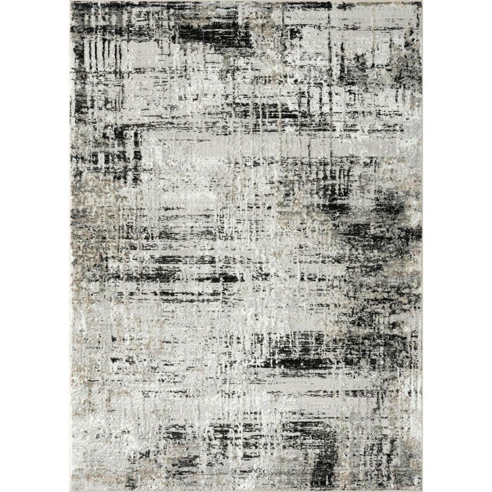 LUXE WEAVERS Camelia Collection Modern Abstract Gray 5x7 Indoor   Gray Area Rugs 1680 Gray 5x7 64 1000 