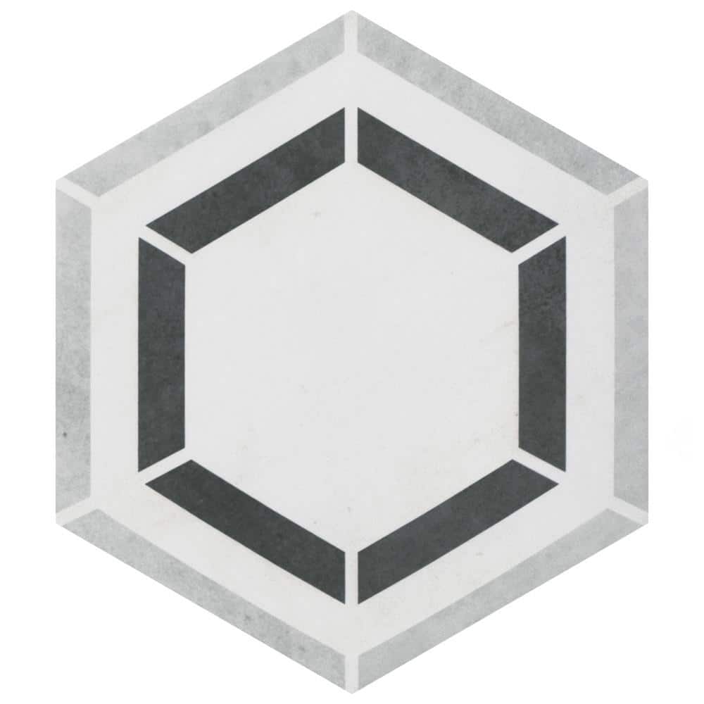 Coco Hex Geo Classic 7 in. x 8 in. Porcelain Floor and Wall Take Home Tile Sample price history on PriceWatchPro