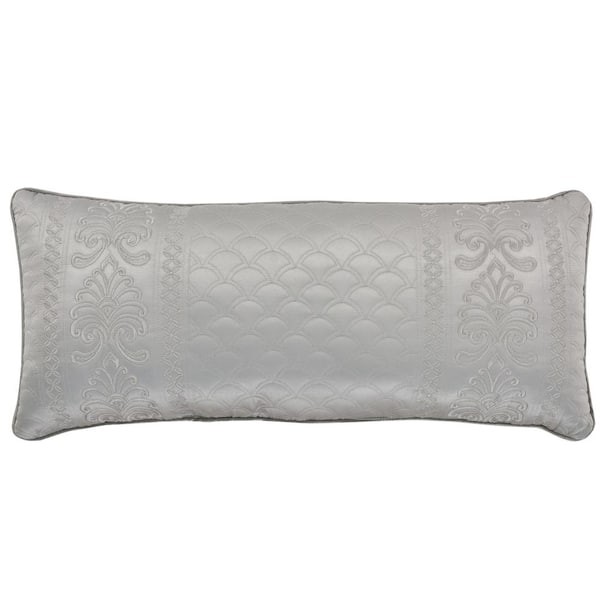 Unbranded Lincoln Silver Polyester Boudoir 12x26" Decorative Throw Pillow