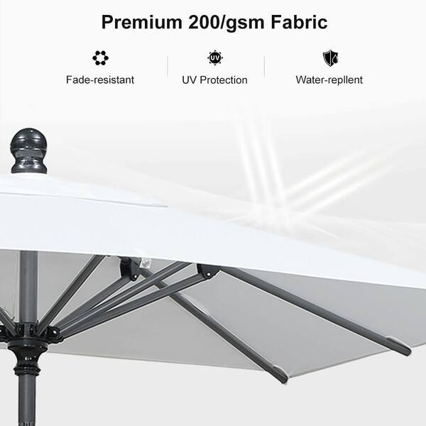 PURPLE LEAF 6.5 ft. Square Aluminum Crank and Tilt Outdoor