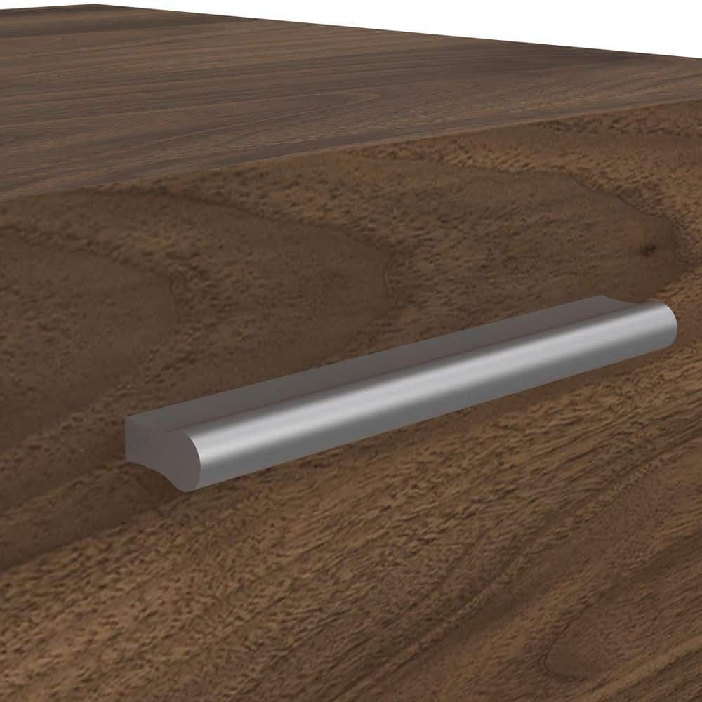 Loft-Style Chic 2-Drawer Nightstand in Walnut
