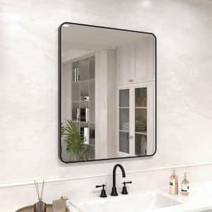 Vista 30 in. W x 36 in. H Rectangular Framed Wall Bathroom Vanity Mirror in Matte Black