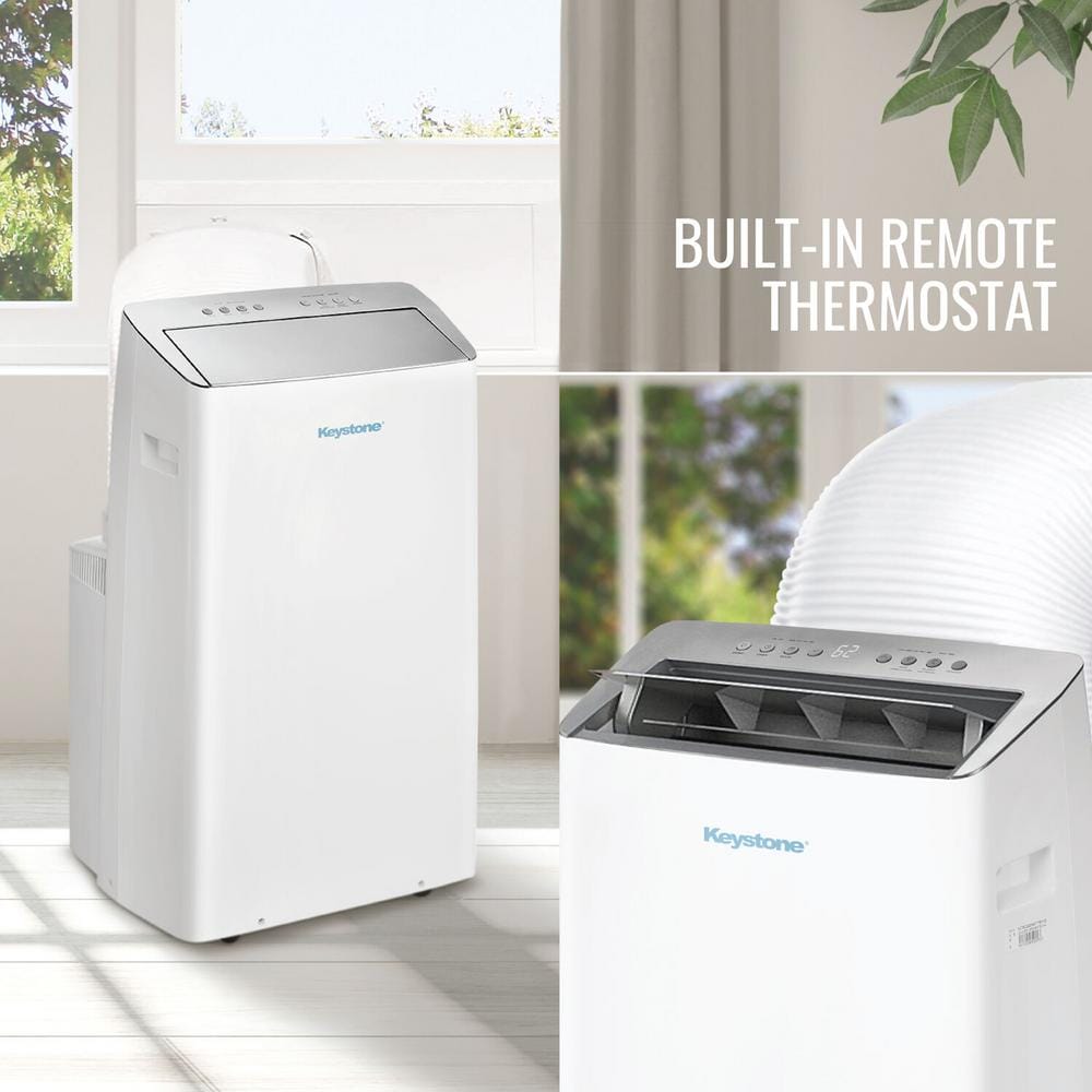 Keystone 14,000 BTU White Portable Air Conditioner with Heater and Remote