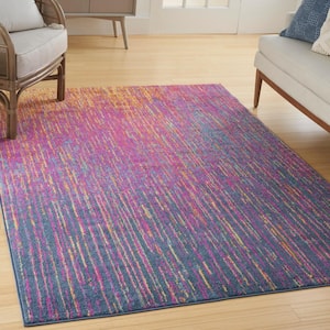 Passion Multicolor 5 ft. x 7 ft. Abstract Geometric Contemporary Area Rug