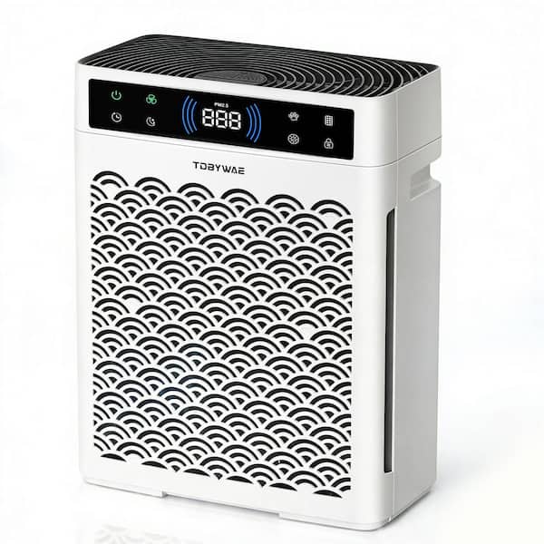 2250 sq. ft. HEPA Personal Air Purifier in White, with 5-Level Speed, PM2. 5 Real-time Display, Low Noise, 16 H Timer