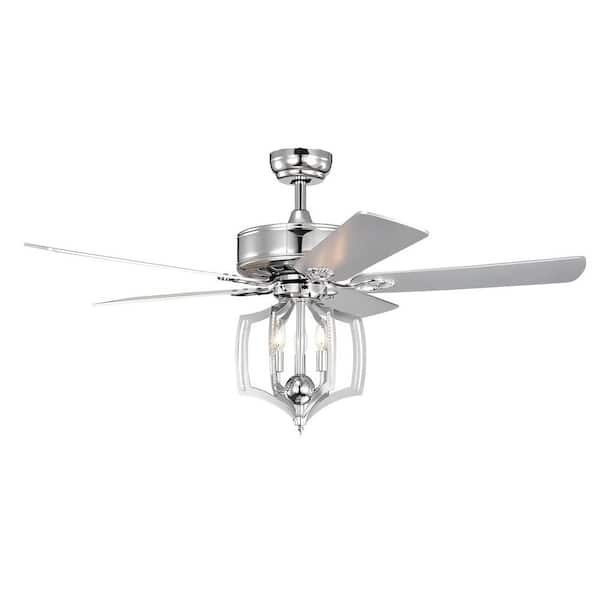 dubbin 52 in. Indoor Chorme Low Profile Ceiling Fan