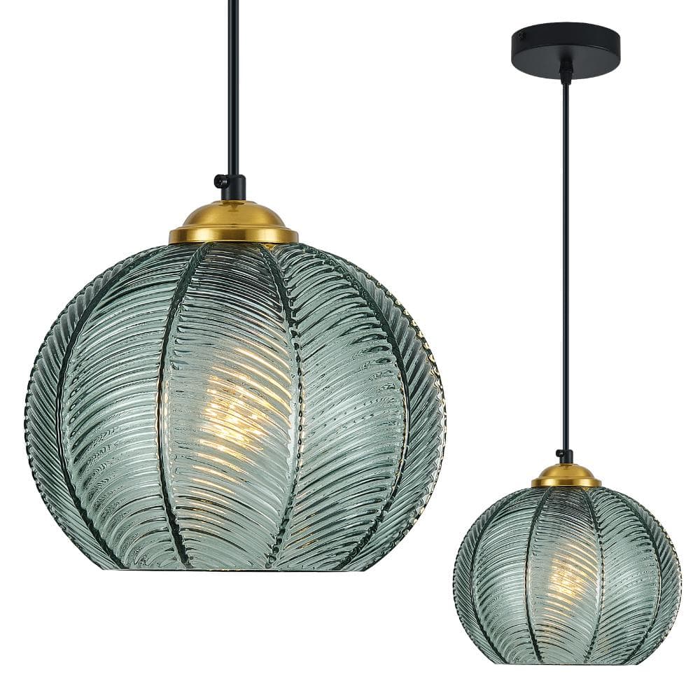 60W 1-Light Green Hand‑Blown Glass Globe Pendant Light Adjustable Cord For Kitchen Island Dining Room Bedroom(1 Pack) price history on PriceWatchPro
