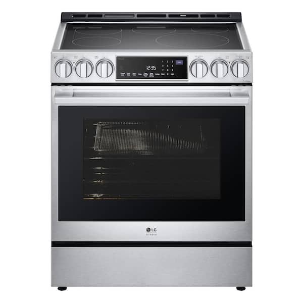 LG STUDIO 6.3 cu. ft. SMART Slide-In Electric Range in Stainless Steel with Instaview, ProBake, Air Fry and Air Sous Vide