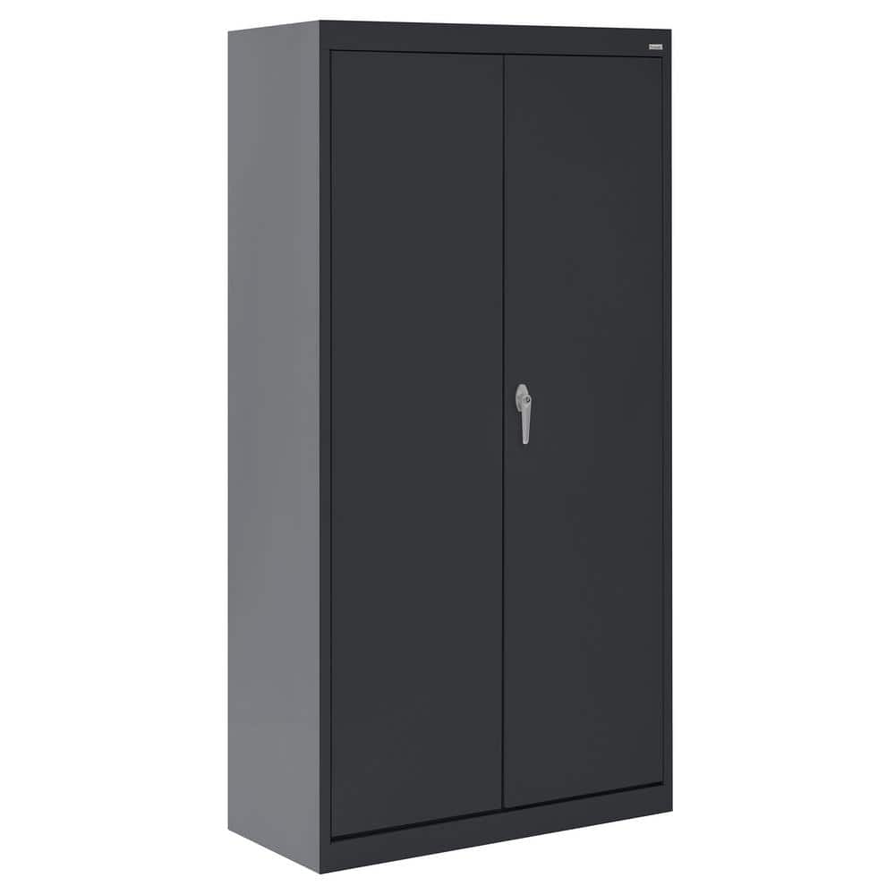 Sandusky Supply ( 30 in. W x 66 in. H x 18 in. D ) Freestanding Cabinet with 3 Fixed Shelves in Black -  VFC1301866-09