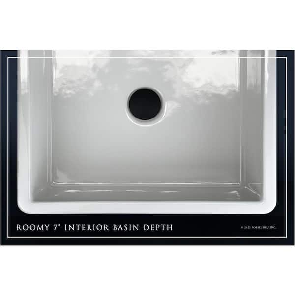 Fossil Blu Farmhouse 20 in. Apron-Front Bathroom Sink in