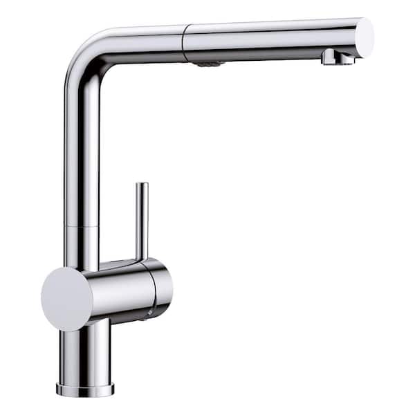 Blanco Linus Single-Handle Pull Out Sprayer Kitchen Faucet in Polished Chrome