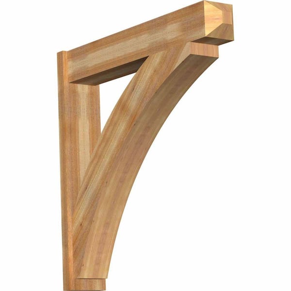 Ekena Millwork 8 in. x 44 in. x 44 in. Western Red Cedar Thorton Craftsman Rough Sawn Outlooker