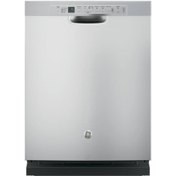 GE 24 in. Stainless Steel Front Control Dishwasher 120-Volt with Stainless Steel Tub, Steam Cleaning, and 46 dBA