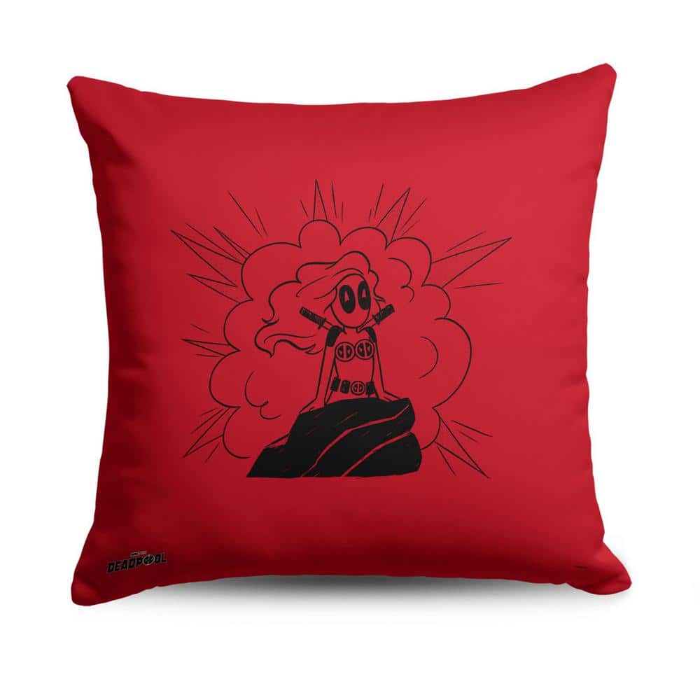THE NORTHWEST GROUP Marvels Deadpool 3-Whole New World Printed 18 x 18 Multicolor Throw Pillow