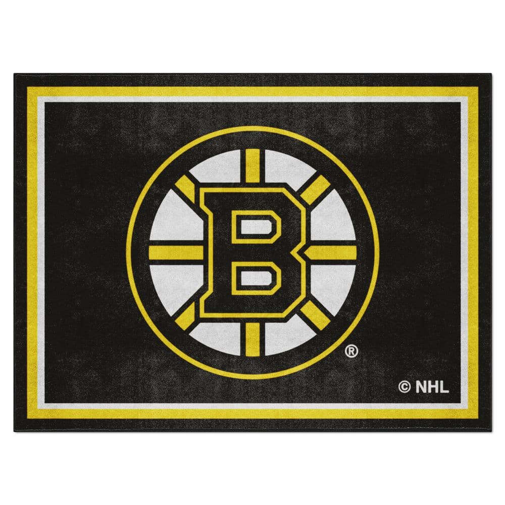 FANMATS NHL Boston Bruins Black ft. x 10 ft. Indoor Area Rug 17503 The  Home Depot