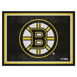 NHL Boston Bruins Black 8 ft. x 10 ft. Indoor Area Rug