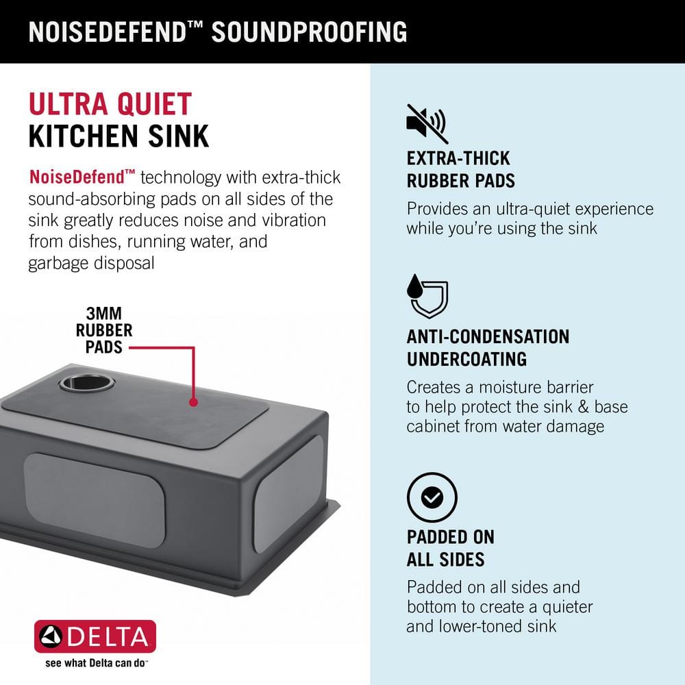 Delta 27" Stainless Steel Undermount Workstation Kitchen Sink with Accessories