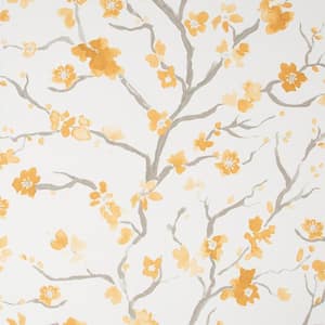 Ushi Ochre Floral Removable Wallpaper