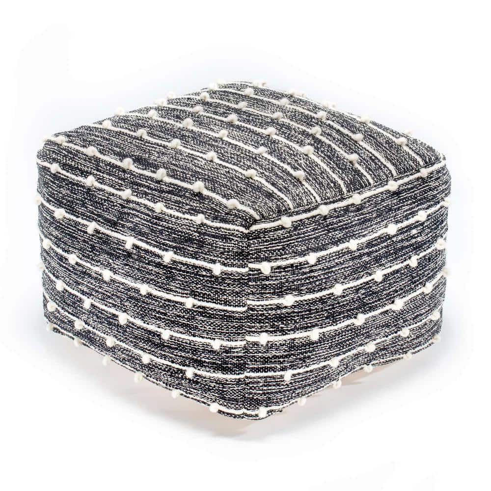 Betty Boop Black and Ivory Pouf 22 in. x 22 in. x 16 in.