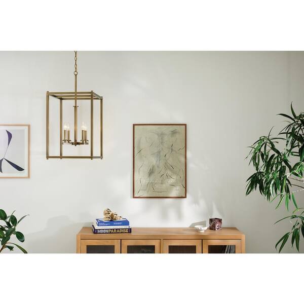 Kichler Crosby 4-Light Chrome Modern/Contemporary Square Large Hanging Pendant Light