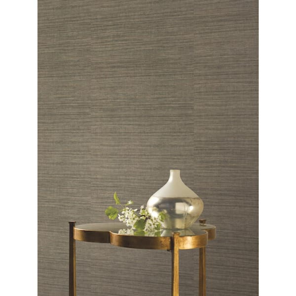 Brown and Black Silk Elegance Paper Wallpaper Matte, 27 in. x 27 ft.