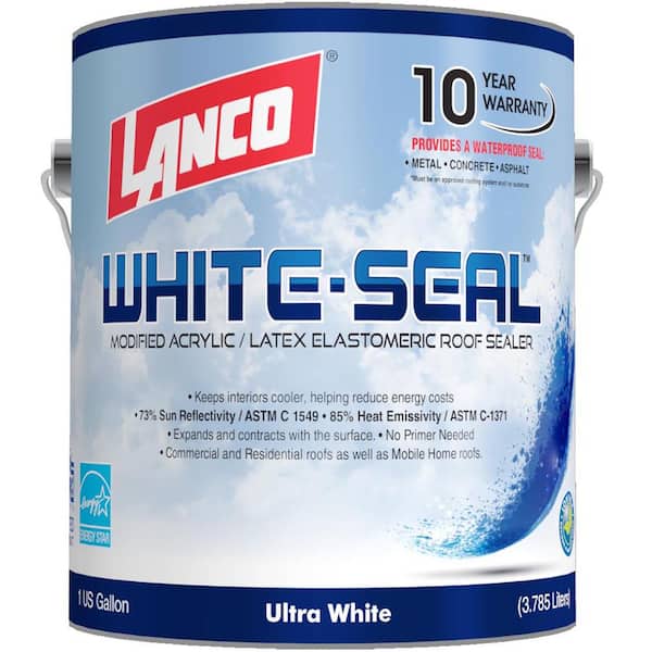 Lanco White-Seal 1 Gal. Acrylic Elastomeric White Reflective Roof Sealer
