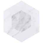 Classico Bardiglio Hexagon Geo 7 in. x 8 in. Porcelain Floor and Wall Tile (7.67 sq. ft. / case)