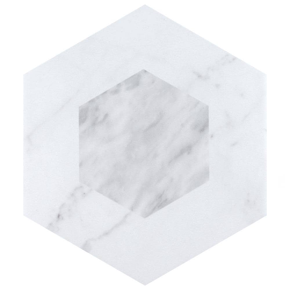 Classico Bardiglio Hex Geo 7 in. x 8 in. Porcelain Floor and Wall Take Home Tile Sample price history on PriceWatchPro