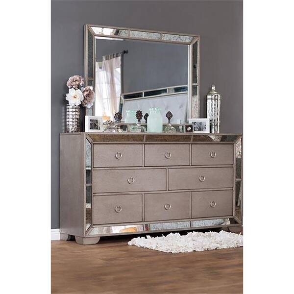 Furniture of america farrah on sale 7 drawer mirrored dresser