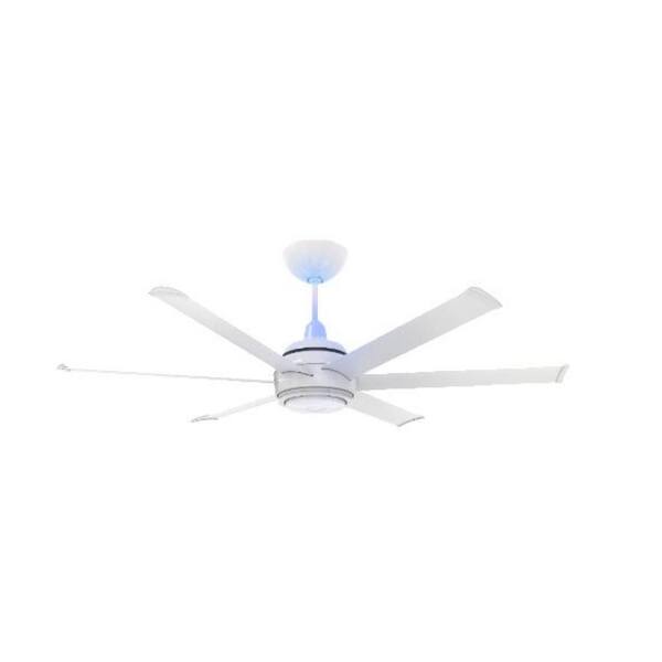 Big Ass Fans Es6 60 In Indoor White Smart Ceiling Fan With Color Changing Chromatic Uplight Motion Detection And Control Mk Es62 052306a787i07s80 - Ceiling Fan Light Motion Activated