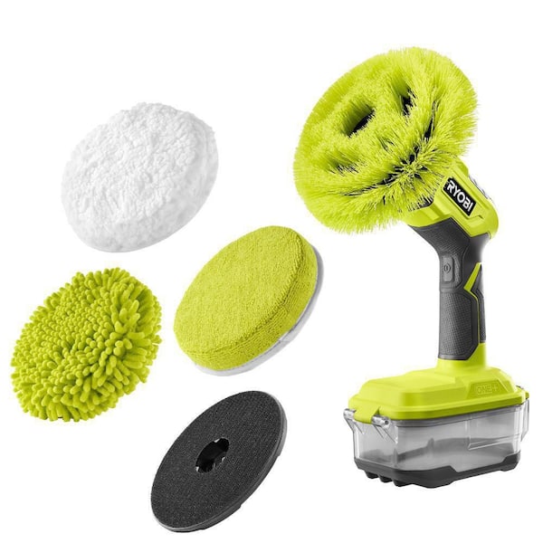 RYOBI ONE+ 18V Cordless Power Scrubber (Tool Only) with 6 in. 4