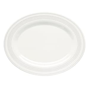 Tin Can Alley 12.5 in. W 1 in. H 16 in. D White Bone China Platter