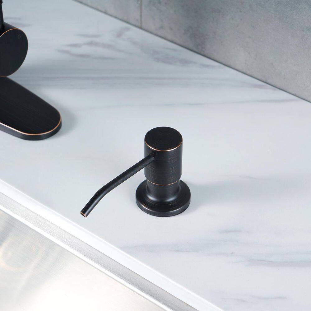 Oil Rubbed Bronze Pull Down Kitchen Faucet with Soap Dispenser