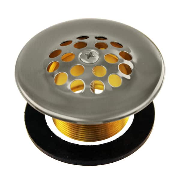 Westbrass 1-3/8 in. Bathtub Strainer Grid Drain Cover, Stainless Steel