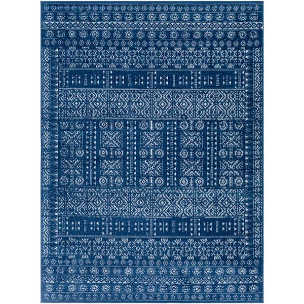 Livabliss Brita Navy 5 ft. x 7 ft. Indoor Area Rug