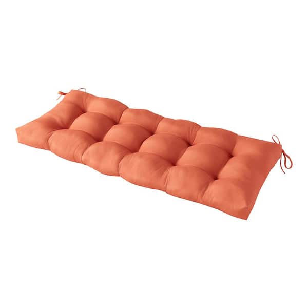 Greendale Home Fashions 51 in. x 18 in. Rust Rectangle Outdoor Bench Cushion