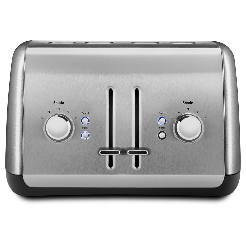 KitchenAid Kmt4115cu 4-Slice Toaster with Manual High-Lift Lever, Contour  Silver