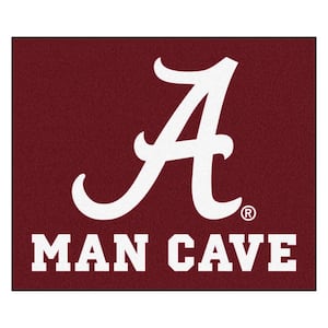 University of Alabama Red Man Cave 5 ft. x 6 ft. Area Rug