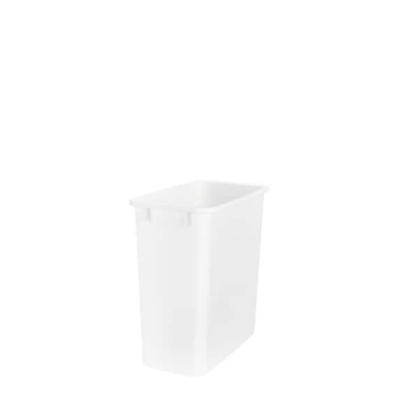 20 Qt White Plastic Replacement Pull-Out Garbage Bin Kitchen Trash Can Container 