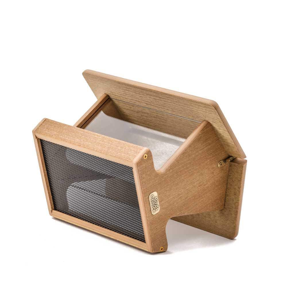 Brazilian Walnut Hanging Plastic Hopper Bird Feeder