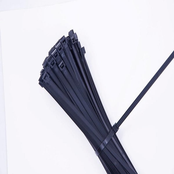 Commercial Electric 8 in. 50LB UV Black Cable Tie (1000-Pack)