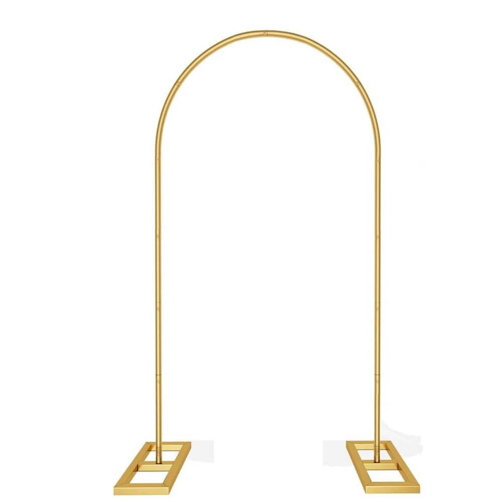 6.5 ft. Gold Metal Wedding Flower Arch Frame Balloon Backdrop Stand w/ Stable Base for Bridal Baby Shower Ceremony Party price history on PriceWatchPro
