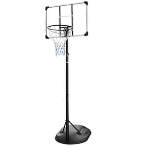 Portable Basketball Hoop System Stand Adjustable 7.5 ft. to 9.2 ft. H with 32 in. Backboard and Wheels