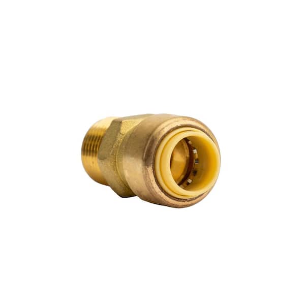 QUICKFITTING 3/8 in. Push-to-Connect x MNPT (Male Thread) Brass Adapter Fitting