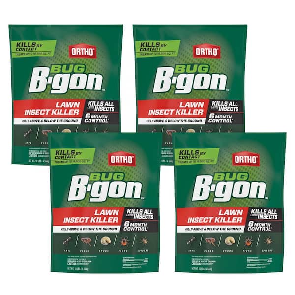Bug B-gon Lawn Insect Killer 10 lb. Outdoor Granular Insect Killer, Kills Ants, Spiders and Ticks (4-Pack)