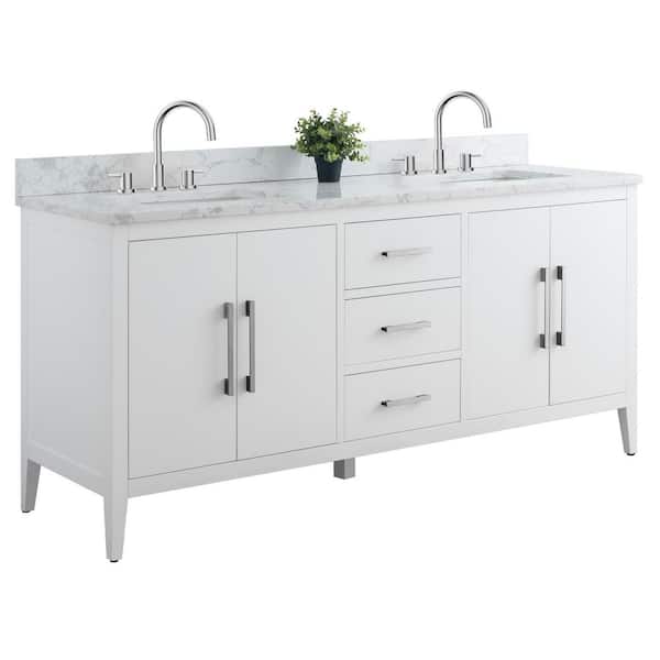 Vanity Art 72 in. W x 22 in. D x 38 in. H Double Sink Bathroom