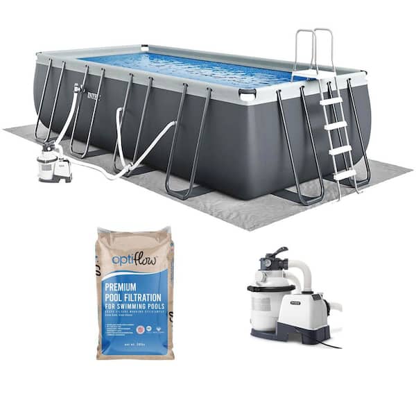 Ultra XTR 18' x 9' x 52" Above Ground Pool & OptiFlow Premium Filter Sand
