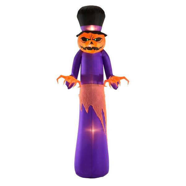 Halloween 12 ft deals Projection Kaleidoscope Giant Pumpkin Reaper Top Hat Inflatable